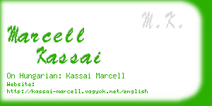 marcell kassai business card